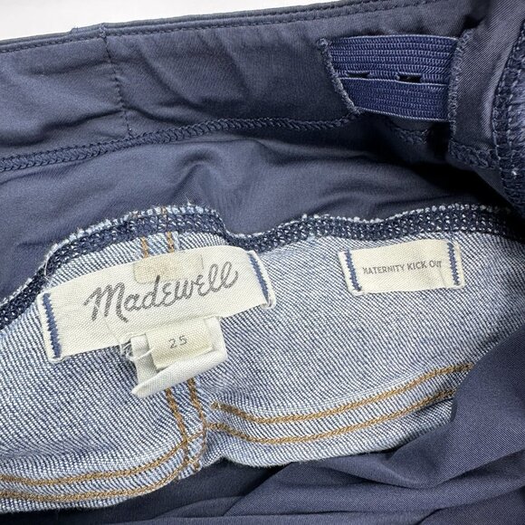 Madewell Women’s Blue Maternity‎ Kick Out Over-The-Belly Jeans W25-30/L26.5 - Picture 5 of 13